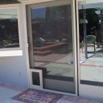 Heavy Duty Patio Screen Door with Pet Door in Calabasas