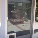 Heavy Duty Patio Screen Door with Pet Door Calabasas