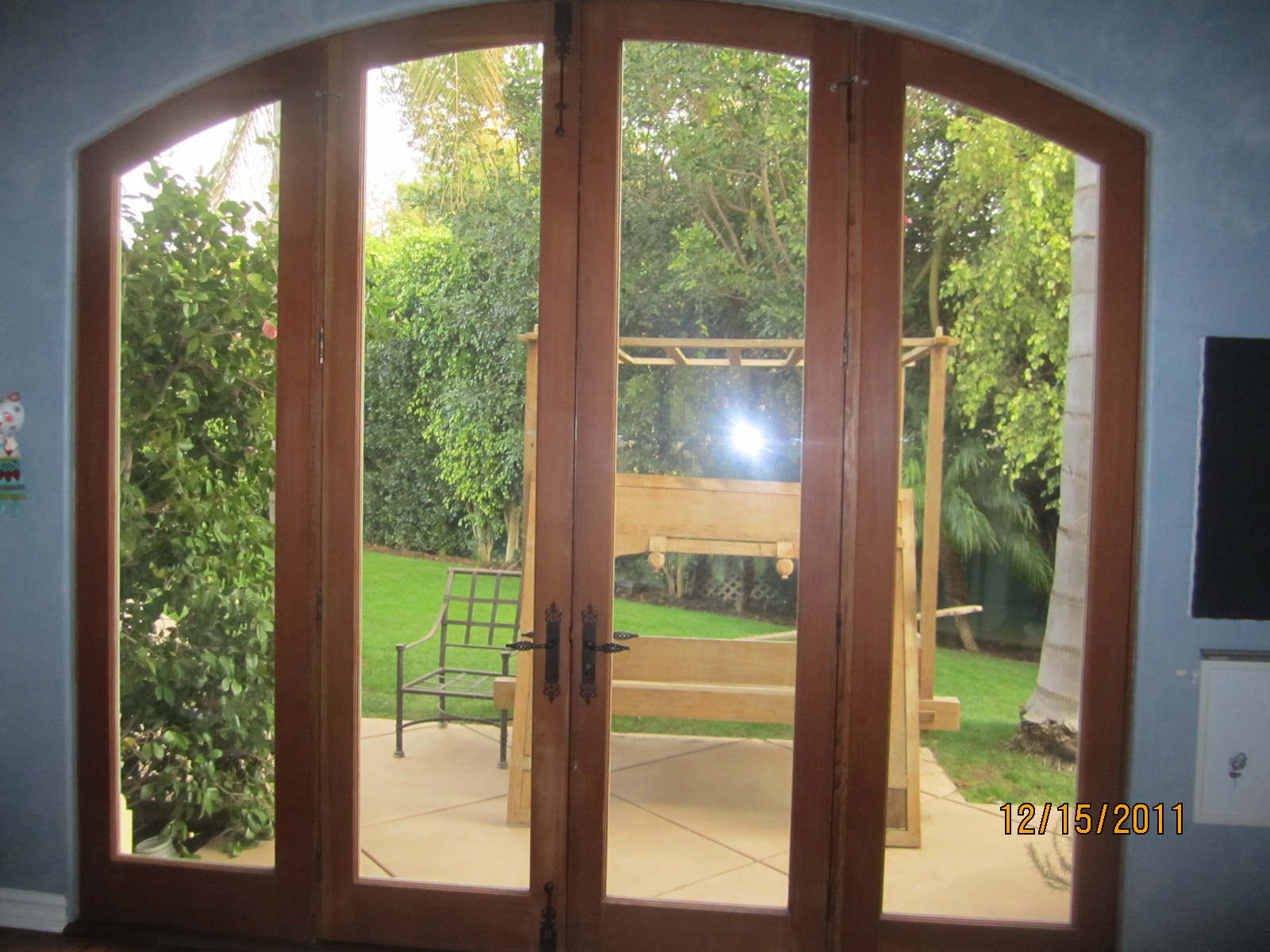 Double Set of Arched Screen Doors in Kitchen Retractable Screen Doors