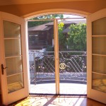 Malibu Double Set of Arched Screen Doors with Arched top Screen Header | Arched Retractable Screen Doors in Malibu