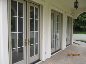 All double sets retractabee screen french doors screens