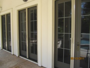 All double sets retractable screen french doors Simi Valley