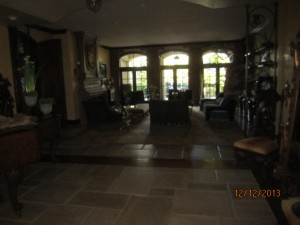Arched Panels installed in entertainment area | Brentwood Arched Window and Doors