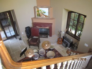 Screen arched panel installation in music room