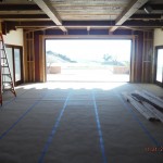 Next Installation Motorized Power Screens front view bi-folding doors in 1st floor | Santa Barbara Motorized Power Screens