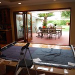 Installation of Centor Arquitectural Screen for Bi-Folding Glass Doors in West Hills | Wide Opening Wall Screens in for Bi-Folding Glass Doors in West Hills, CA