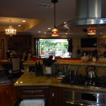 kitchen View of Centor Arquitectural Screen for Bi-Folding Glass Doors in West Hills, CA | Wide Opening Wall Screens in for Bi-Folding Glass Doors in West Hills, CA