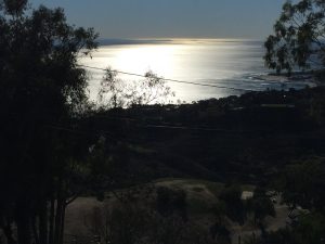 Malibu home arched window screen replacement ocean view