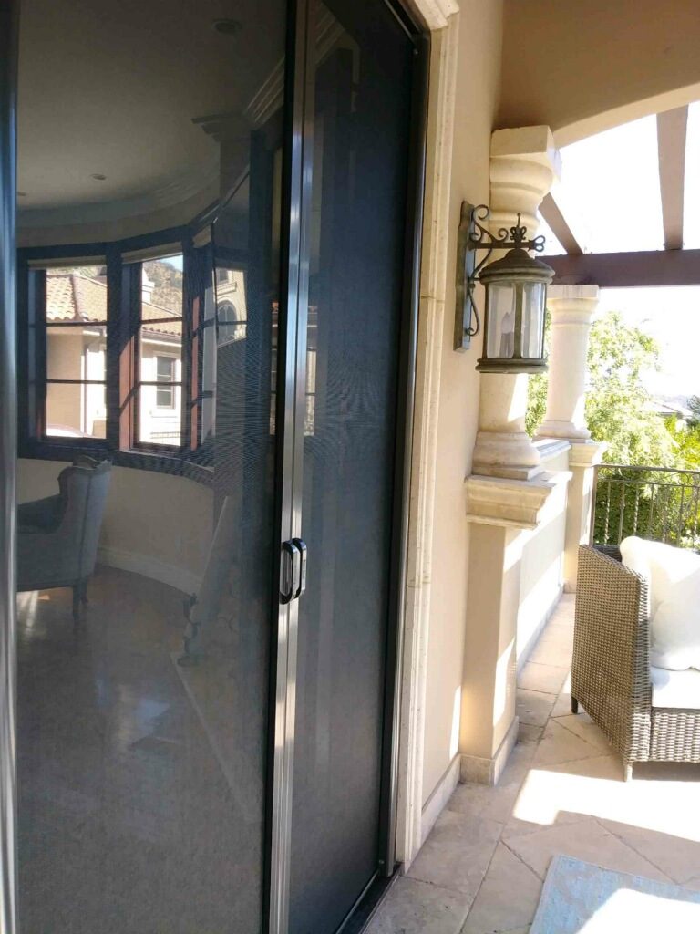 Black Retractable Screen Doors